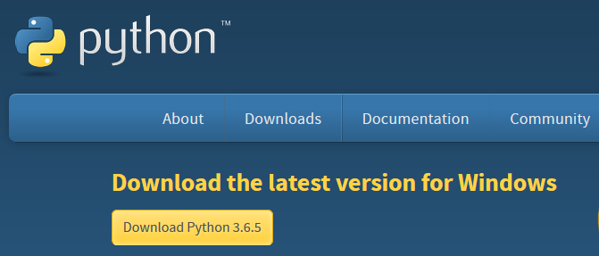 Python.org download for Windows