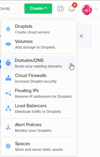 DO Domains/DNS