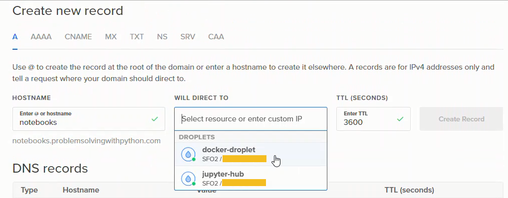 DO Domains/DNS