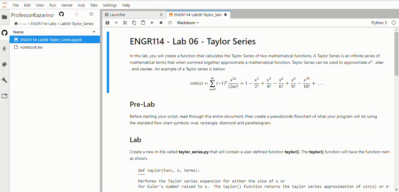 GitHub Extension for JupyterLab notebook open