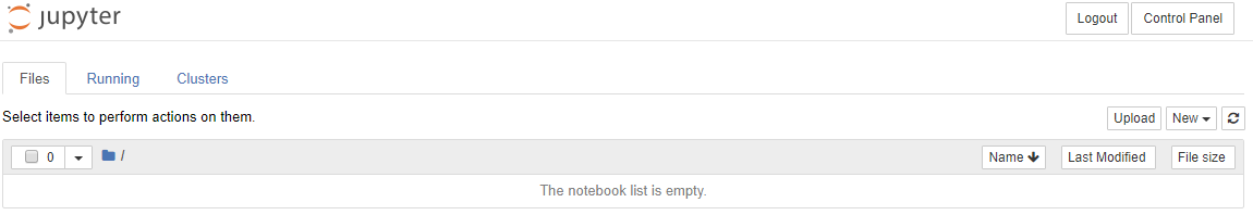 Jupyter notebook file browser empty